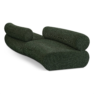 Meridian Furniture Bale 108&quot Green Chenille Fabric 2 pc. Modular Sectional