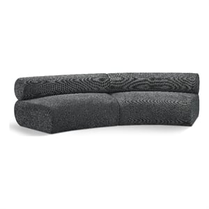 Meridian Furniture Bale 108&quot Grey Chenille Fabric 2 pc. Modular Sectional