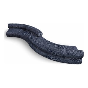 Meridian Furniture Bale 202&quot Navy Chenille Fabric 4 pc. Modular Sectional