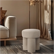 Meridian Furniture Larson Beige Fabric Ottoman/Stool