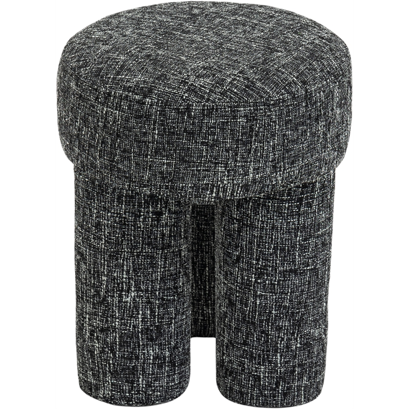 Meridian Furniture Larson Black Fabric Ottoman/Stool