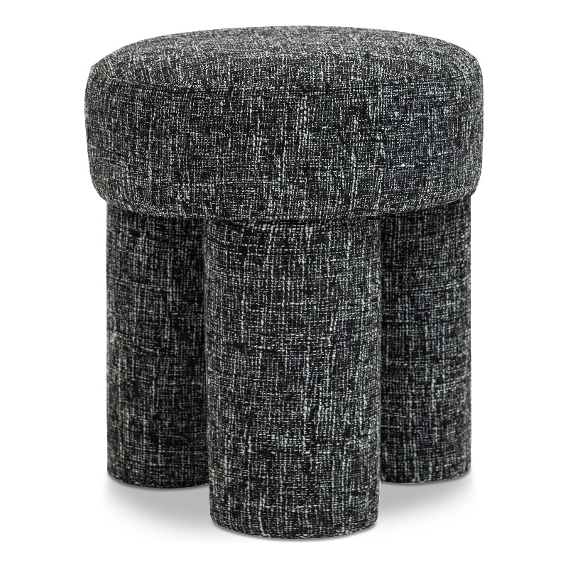 Meridian Furniture Larson Black Fabric Ottoman/Stool