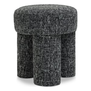 Meridian Furniture Larson Black Fabric Ottoman/Stool