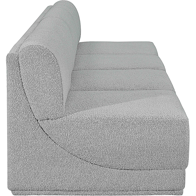 Meridian Furniture Ollie Grey Boucle Fabric Modular Sofa
