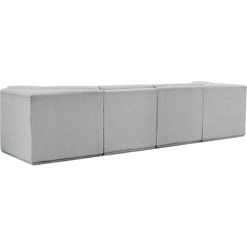 Meridian Furniture Ollie Grey Boucle Fabric Modular Sofa