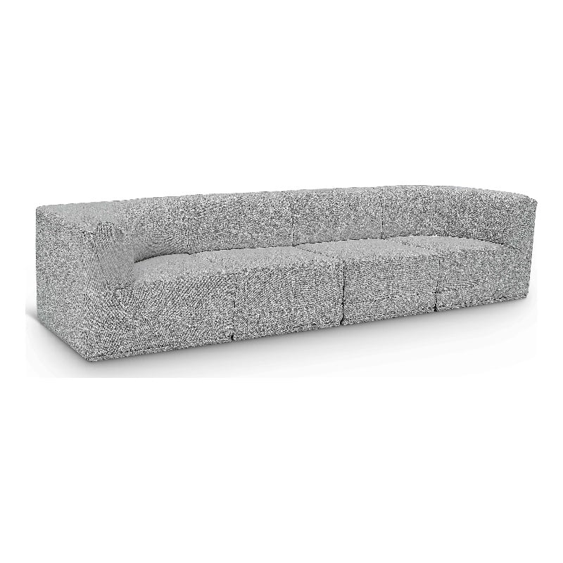 Meridian Furniture Ollie Grey Boucle Fabric Modular Sofa