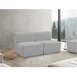 Meridian Furniture Ollie Grey Boucle Fabric Modular Sofa