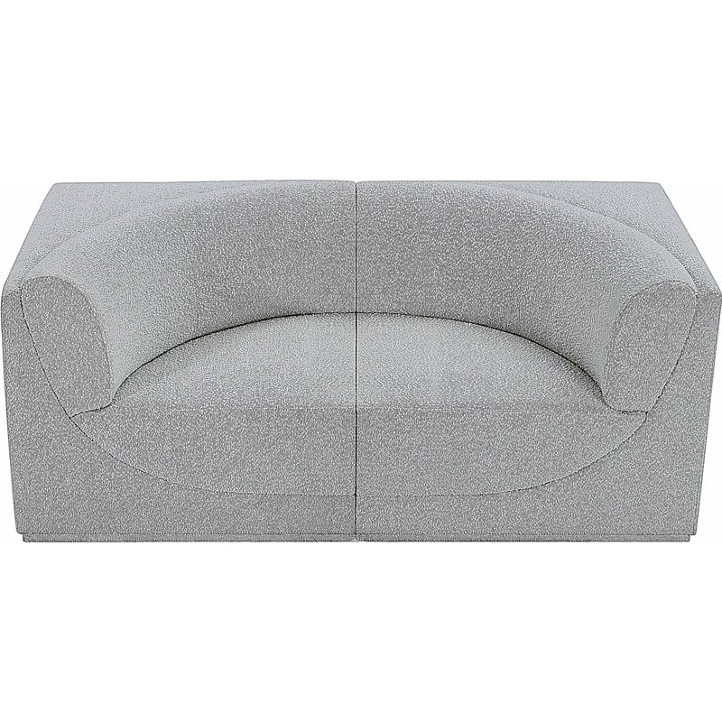 Meridian Furniture Ollie Grey Boucle Fabric Modular Sofa