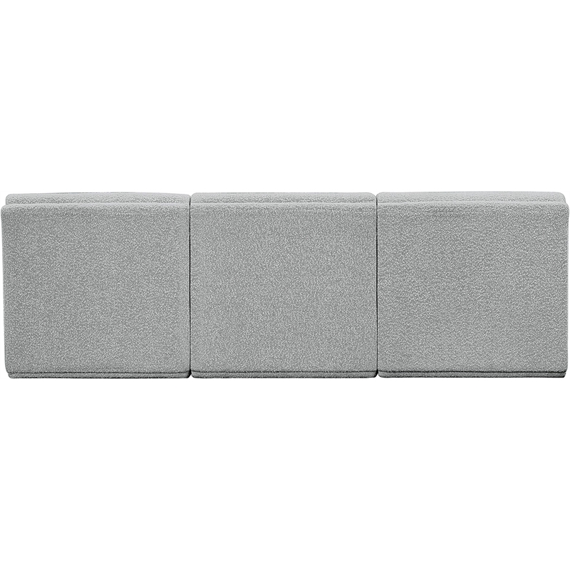 Meridian Furniture Ollie Grey Boucle Fabric Modular Sofa