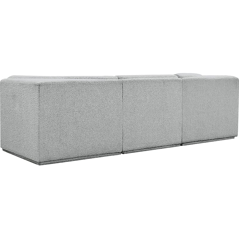 Meridian Furniture Ollie Grey Boucle Fabric Modular Sofa