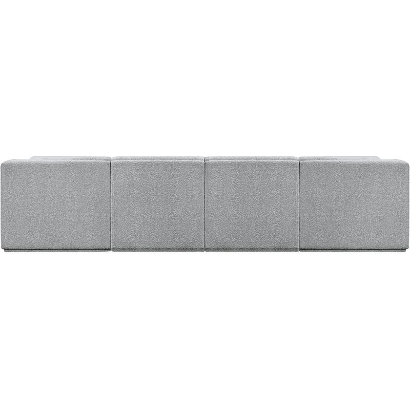 Meridian Furniture Ollie Grey Boucle Fabric Modular Sectional