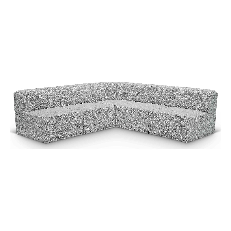 Meridian Furniture Ollie Grey Boucle Fabric Modular Sectional