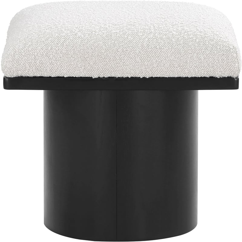 Meridian Furniture Pavilion Cream Boucle Fabric Bench/Stool