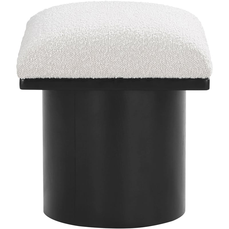 Meridian Furniture Pavilion Cream Boucle Fabric Bench/Stool