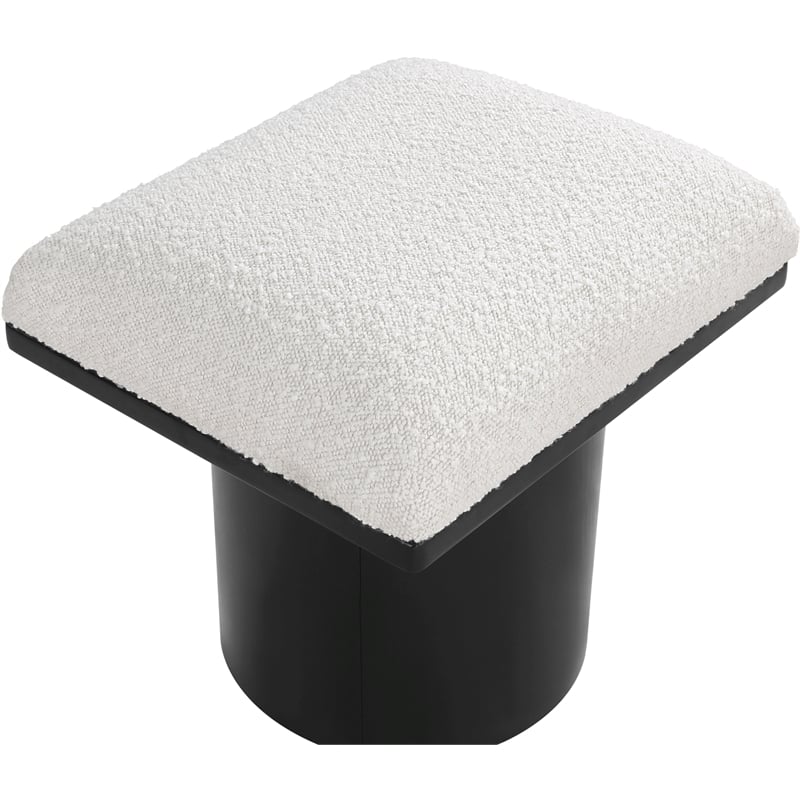 Meridian Furniture Pavilion Cream Boucle Fabric Bench/Stool