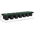 Meridian Furniture Pavilion Green Boucle Fabric Bench