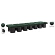 Meridian Furniture Pavilion Green Boucle Fabric Bench