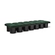 Meridian Furniture Pavilion Green Boucle Fabric Bench