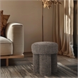 Meridian Furniture Larson Brown Fabric Ottoman/Stool