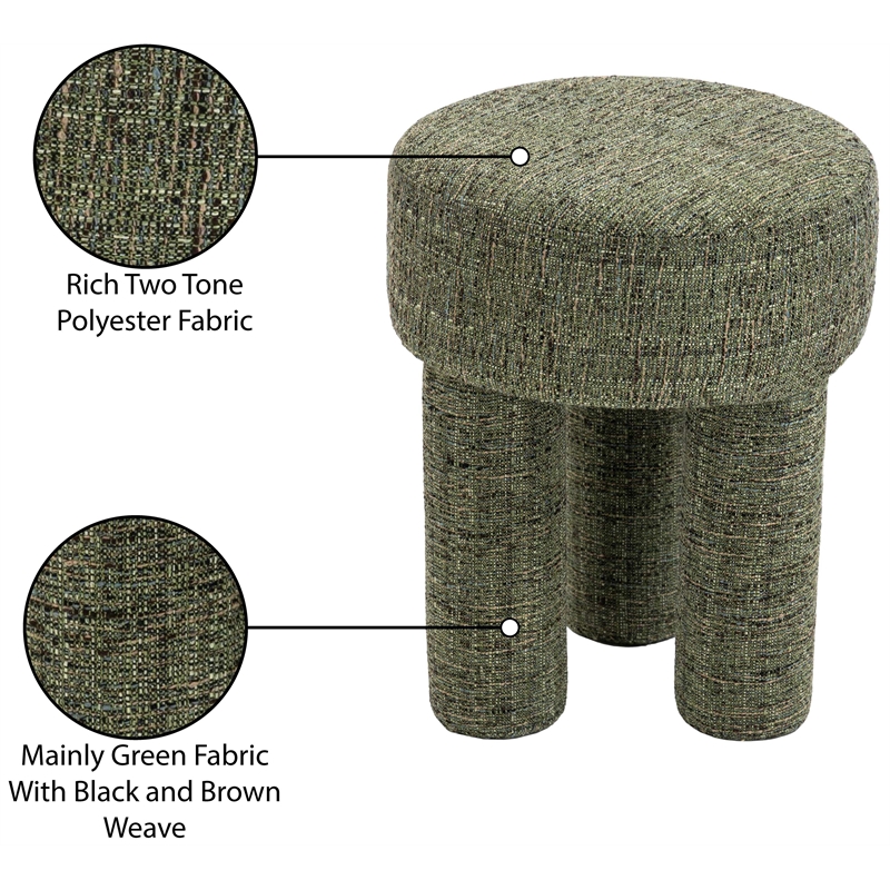 Meridian Furniture Larson Green Fabric Ottoman/Stool