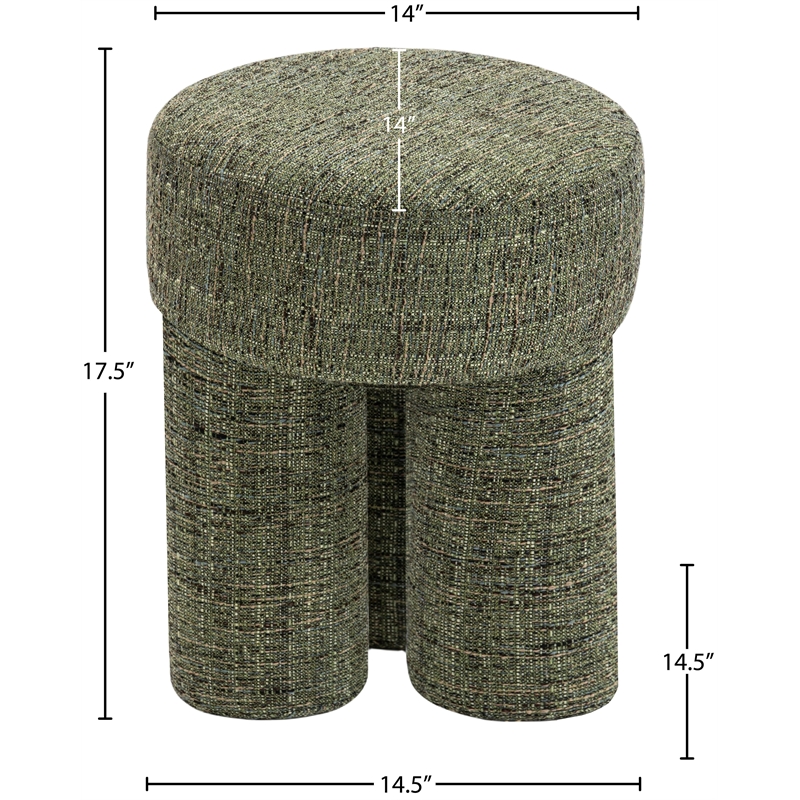 Meridian Furniture Larson Green Fabric Ottoman/Stool