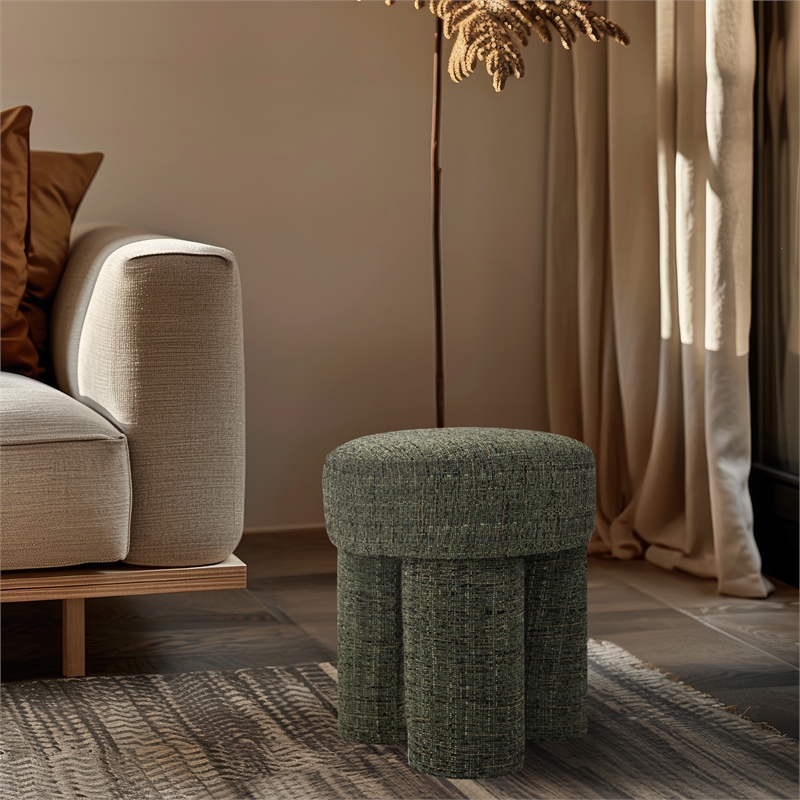 Meridian Furniture Larson Green Fabric Ottoman/Stool