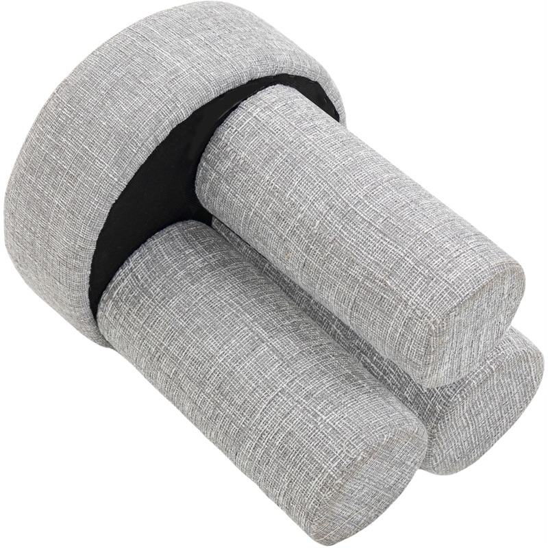 Meridian Furniture Larson Grey Fabric Ottoman/Stool