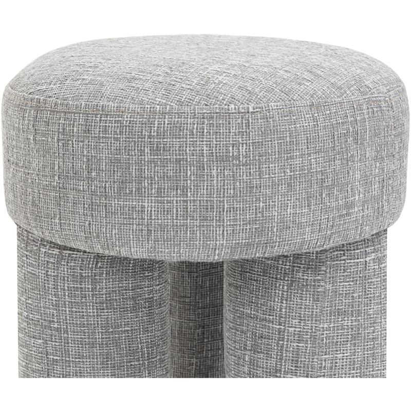 Meridian Furniture Larson Grey Fabric Ottoman/Stool
