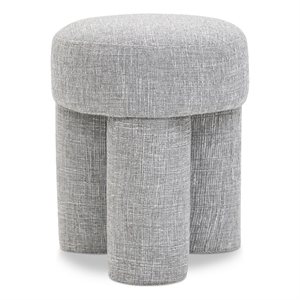 Meridian Furniture Larson Grey Fabric Ottoman/Stool