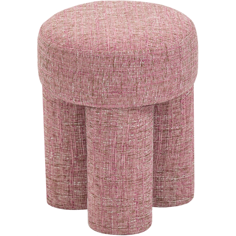Meridian Furniture Larson Pink Fabric Ottoman/Stool