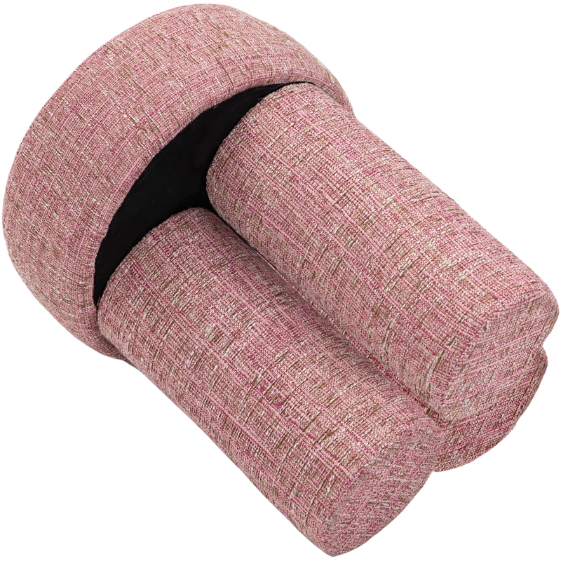 Meridian Furniture Larson Pink Fabric Ottoman/Stool