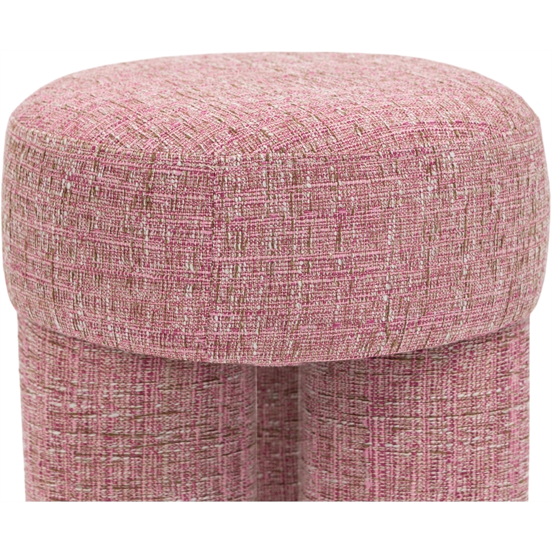 Meridian Furniture Larson Pink Fabric Ottoman/Stool