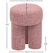 Meridian Furniture Larson Pink Fabric Ottoman/Stool