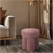 Meridian Furniture Larson Pink Fabric Ottoman/Stool
