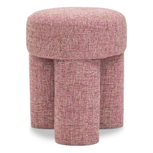 Meridian Furniture Larson Pink Fabric Ottoman/Stool