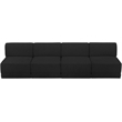 Meridian Furniture Ollie Black Boucle Fabric Modular Sofa