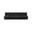 Meridian Furniture Ollie Black Boucle Fabric Modular Sofa