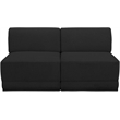 Meridian Furniture Ollie Black Boucle Fabric Modular Sofa