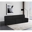 Meridian Furniture Ollie Black Boucle Fabric Modular Sofa