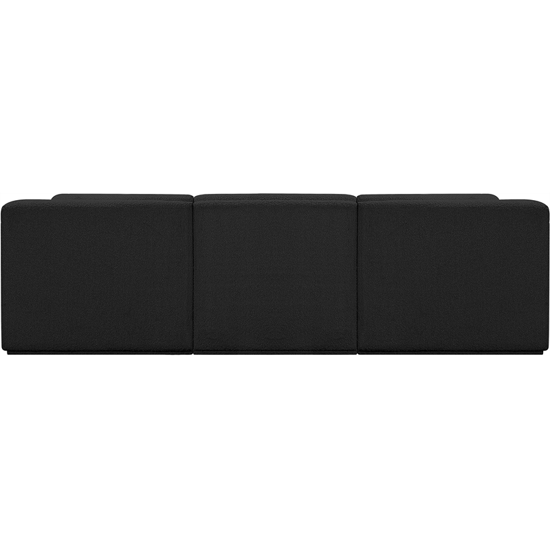 Meridian Furniture Ollie Black Boucle Fabric Modular Sofa