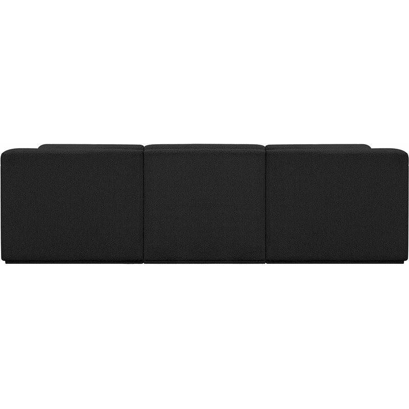 Meridian Furniture Ollie Black Boucle Fabric Modular Sectional
