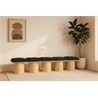 Meridian Furniture Pavilion Black Boucle Fabric Bench