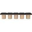 Meridian Furniture Pavilion Black Boucle Fabric Bench
