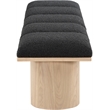 Meridian Furniture Pavilion Black Boucle Fabric Bench