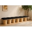 Meridian Furniture Pavilion Black Boucle Fabric Bench