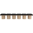 Meridian Furniture Pavilion Black Boucle Fabric Bench