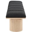 Meridian Furniture Pavilion Black Boucle Fabric Bench