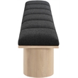 Meridian Furniture Pavilion Black Boucle Fabric Bench