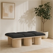 Meridian Furniture Pavilion Black Boucle Fabric Bench