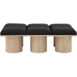 Meridian Furniture Pavilion Black Boucle Fabric Bench